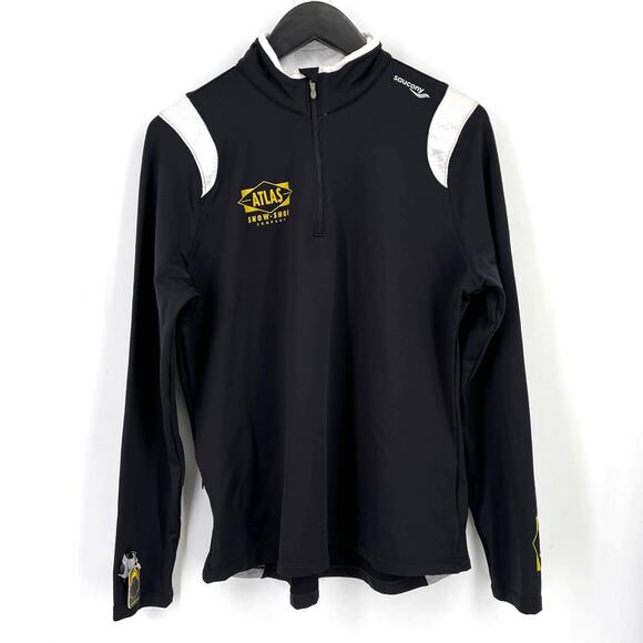 Saucony Atlas Snow Shoe Promo Pullover Shirt With Flashlight Mens Size XL Black - Picture 1 of 10